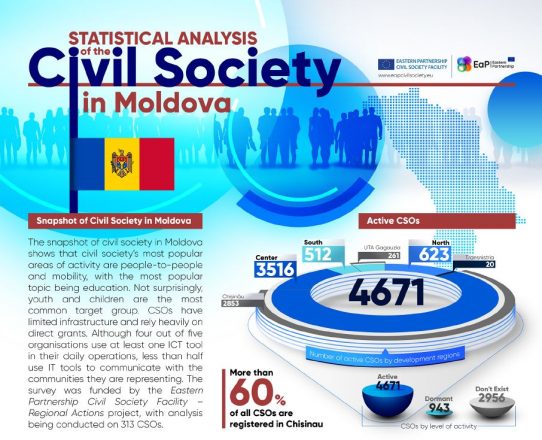 Statistical Analysis on the Civil Society Sector in the Republic of Moldova: Infographics