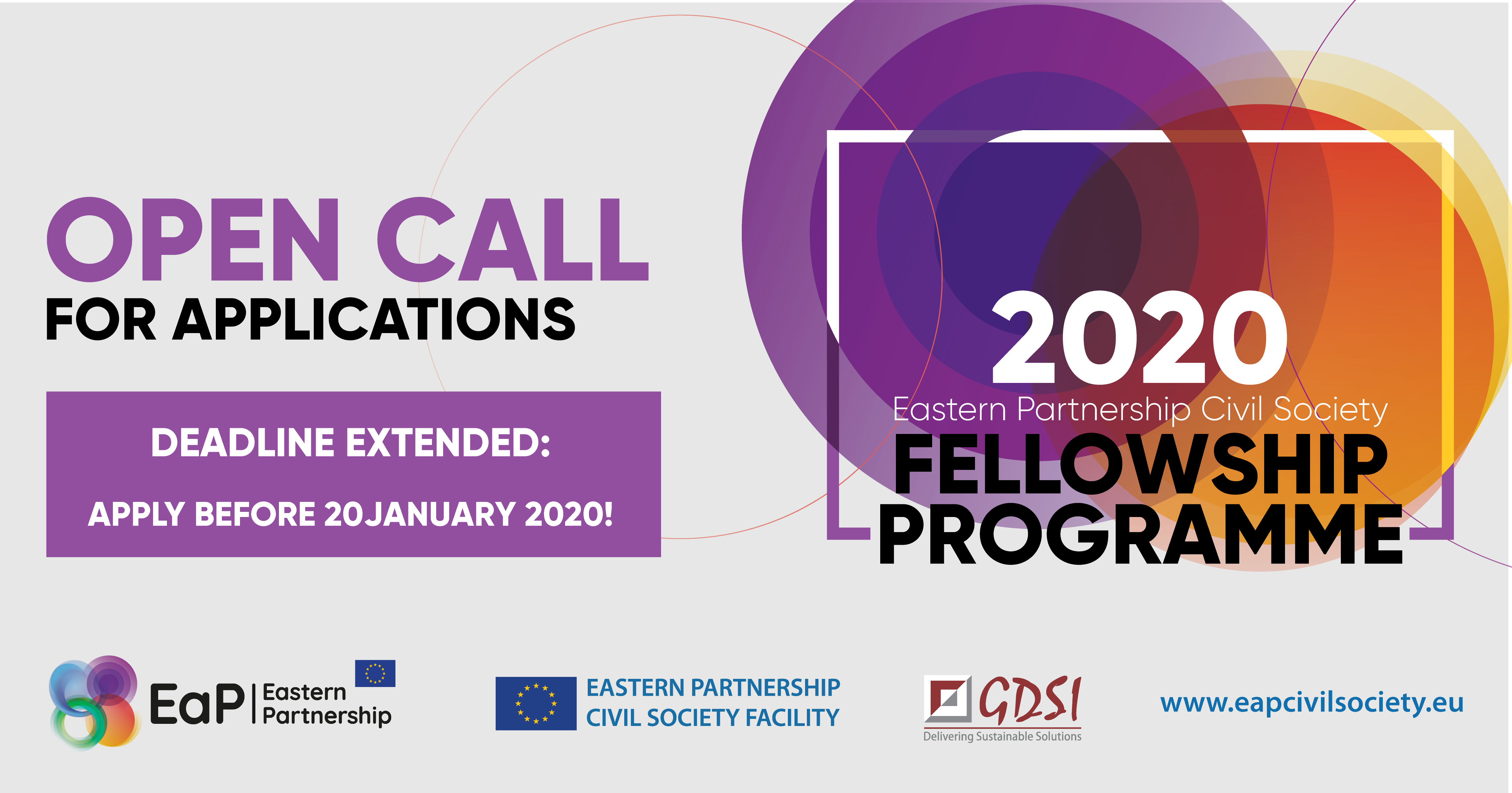 Extended Deadline for the Call for Applications under the 2020 Eastern