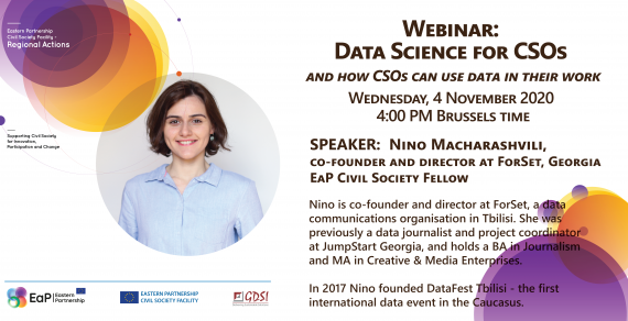 WEBINAR: Data Science for CSOs or How CSOs can use data in their work / 4 November 2020