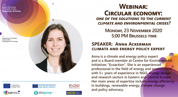 Circular economy: one of the solutions to the current climate and environmental crises? – Join the webinar on 23 November!