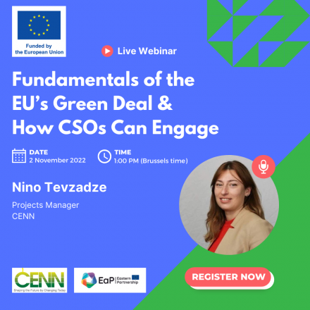 Fundamentals of the EU’s Green Deal and How CSOs Can Engage: Webinar No.2 / 2 November 2022