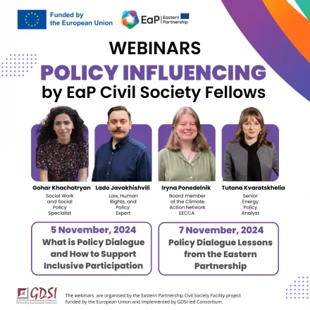 Policy Influencing: a Series of Webinars for EaP Civil Society Actors