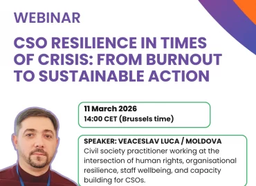 CSO Resilience in Times of Crisis: From Burnout to Sustainable Action / Webinar for Activists and CSO Leaders
